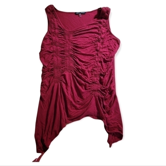 Red 𝅺Cable and Guage Smocked Tank Top Sz Medium - Picture 1 of 3